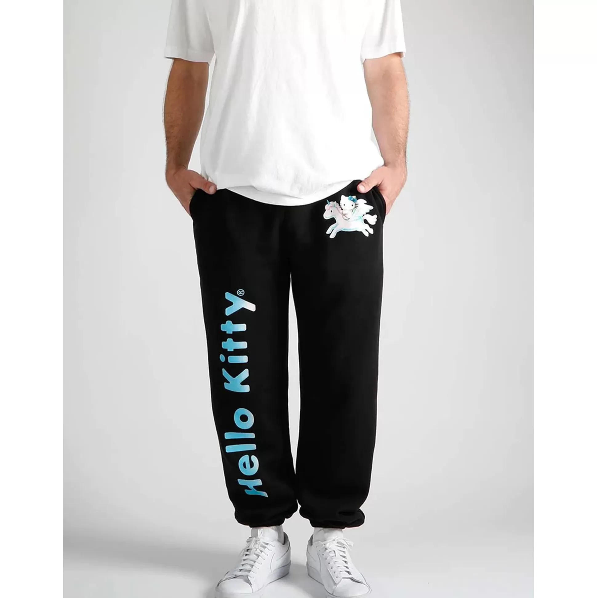 Hello Kitty X Dumbgood Unicorn Glitter Sweatpants (Black)^BIOWORLD New