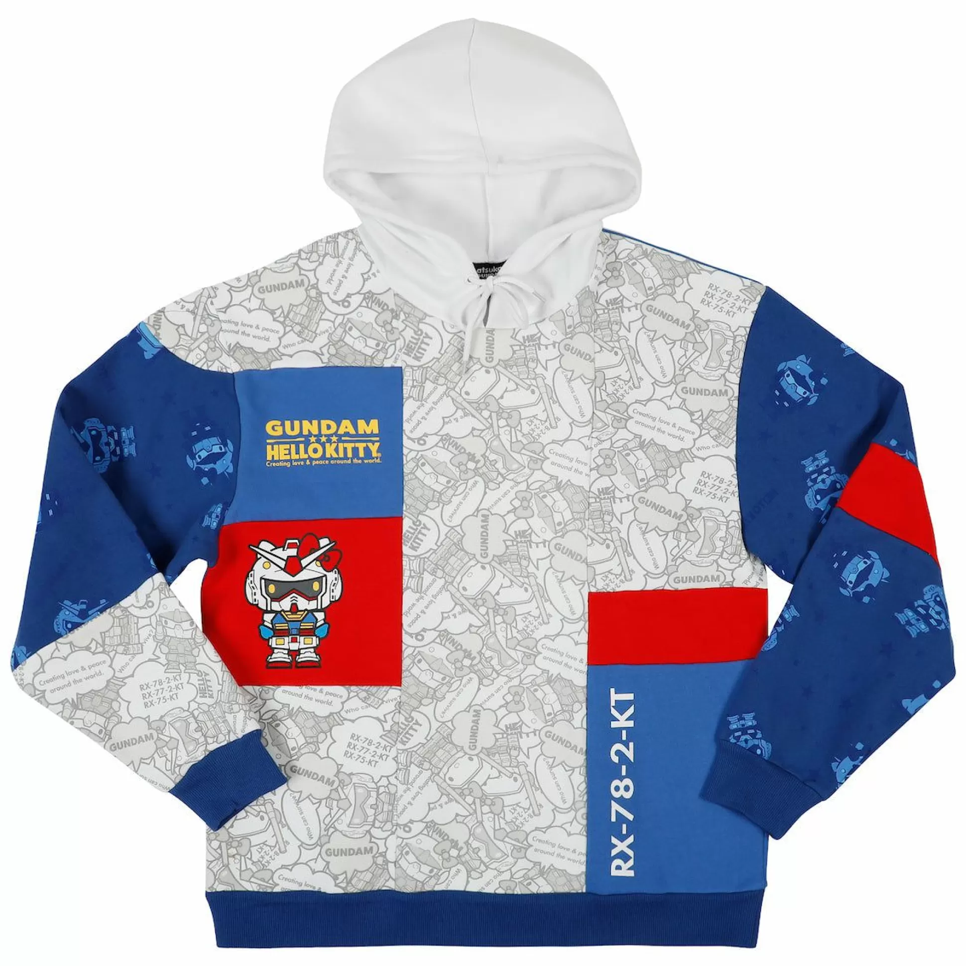 Hello Kitty X Gundam Colorblock Hoodie^BIOWORLD Sale