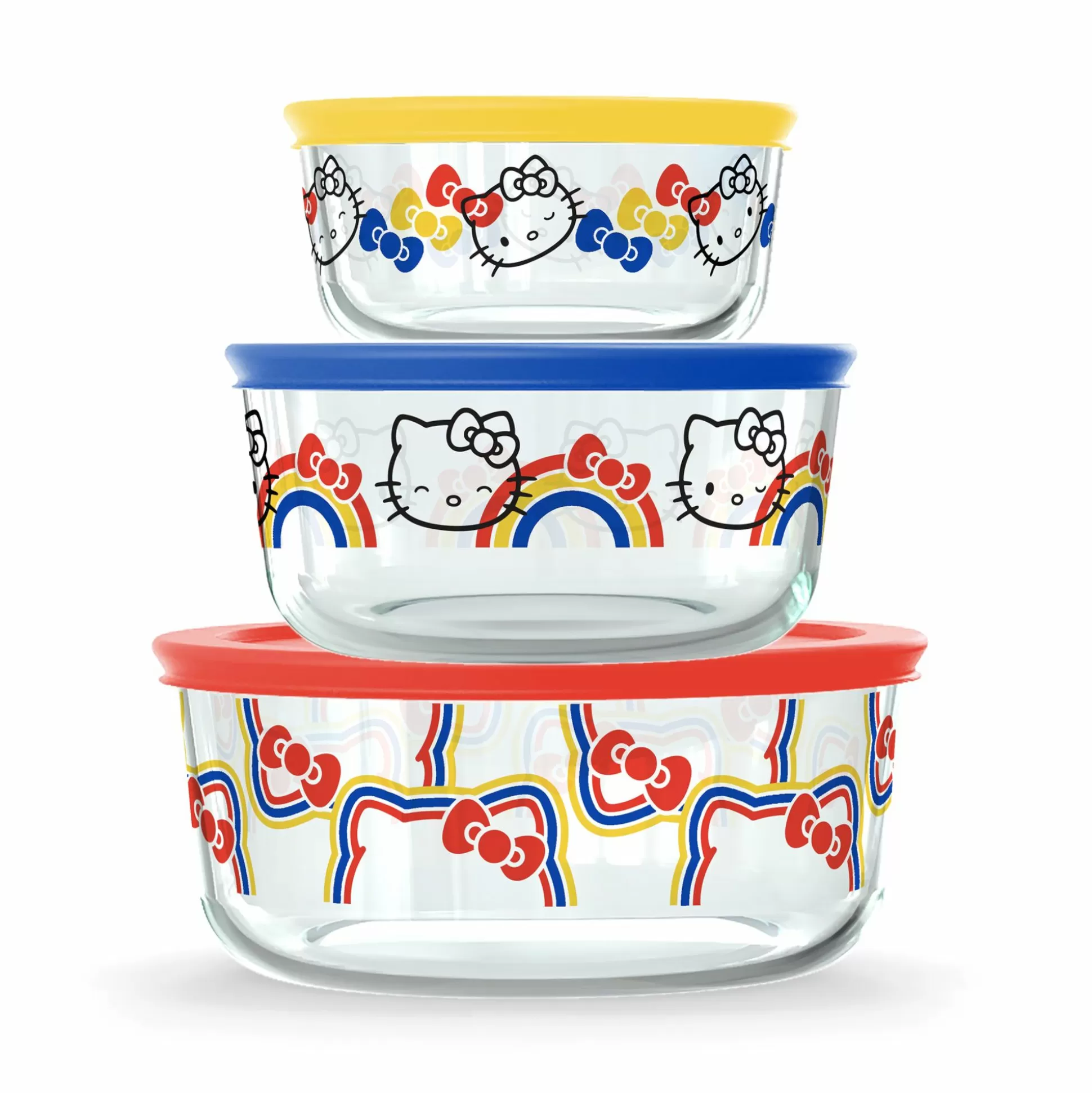 Hello Kitty X Pyrex Cheerful Vibes Glass Storage Containers (Set Of 3)^Instant Brands Outlet