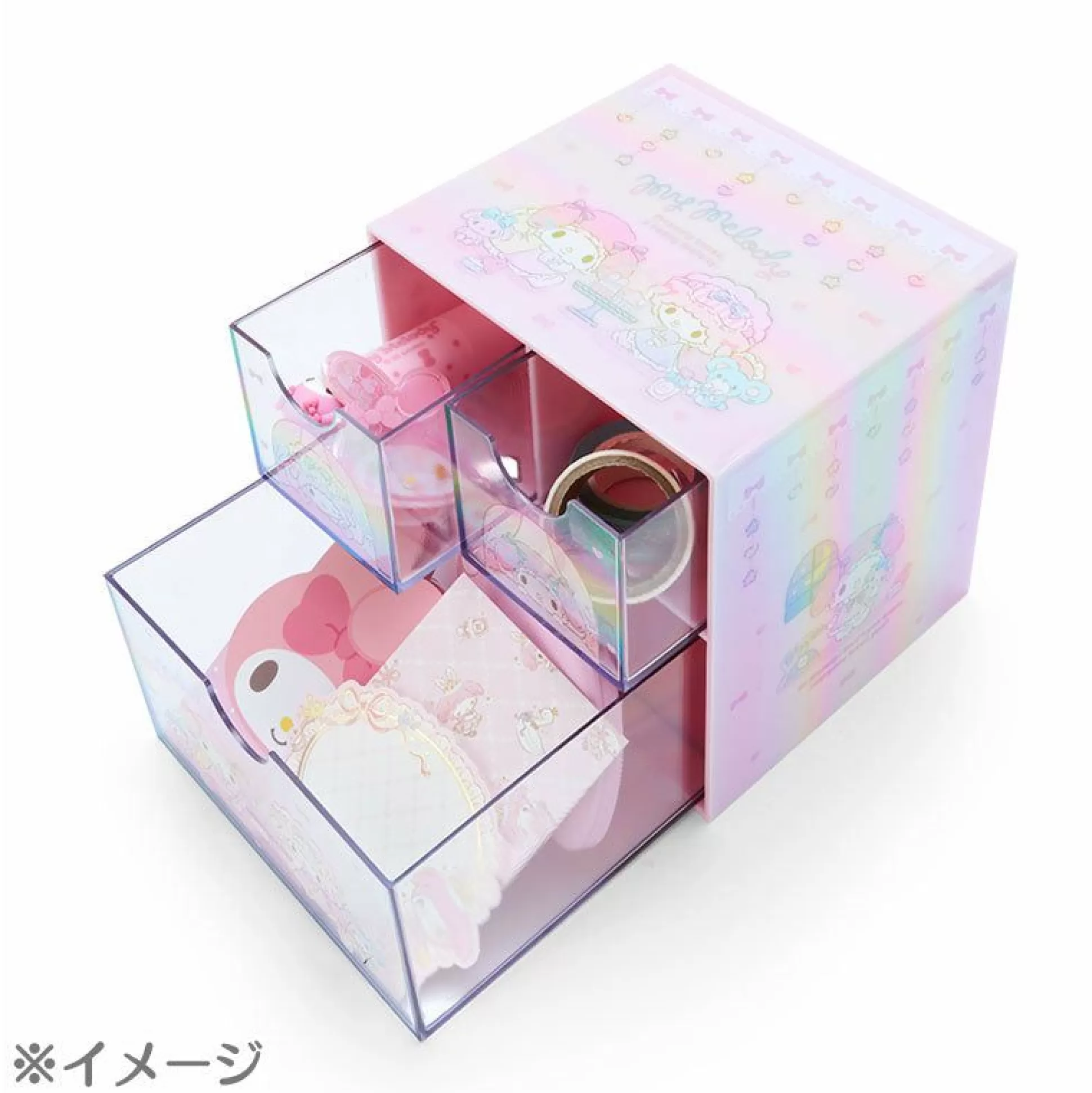My Melody Mini Storage Chest (Glossy Aurora Series)^Japan Original Sale